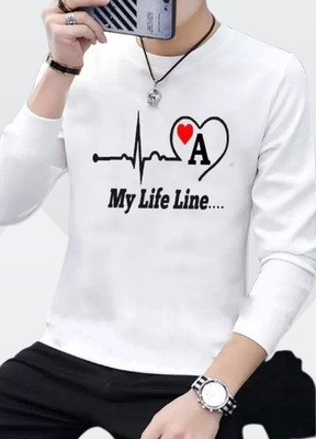 Treasurelook Printed, Typography Men Round Neck White T-Shirt