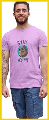 Streetfluencer Graphic Print Men Round Neck Purple T-Shirt