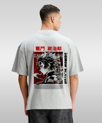 METRONAUT Printed Men Round Neck Grey T-Shirt