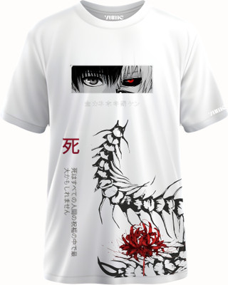 YumeClothing Printed Men Round Neck White T-Shirt