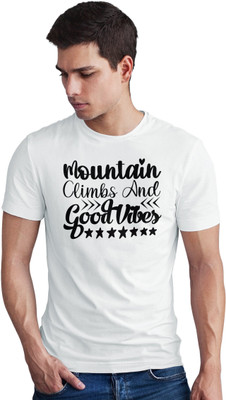 SeBLo Printed Men Round Neck White T-Shirt