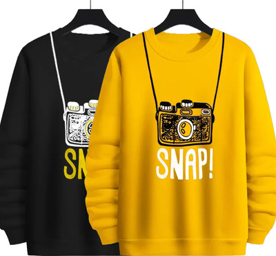 LOOKSEA Printed, Typography Men Round Neck Multicolor T-Shirt