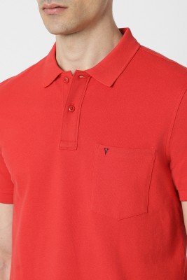 VAN HEUSEN SPORT Solid Men Polo Neck Red T-Shirt