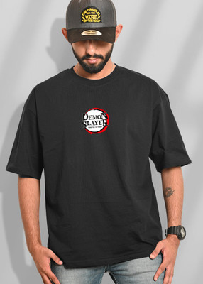 Devilson Printed Men Round Neck Black T-Shirt