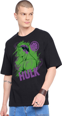 MARVEL By Metronaut Graphic Print Men Round Neck Black T-Shirt