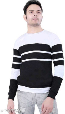 RDS ENTERPRISES Colorblock Men Round Neck White T-Shirt