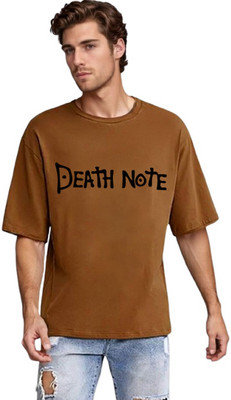 Ericia Printed Men Round Neck Brown T-Shirt