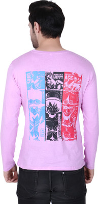 GSPO Printed Men Round Neck Purple T-Shirt