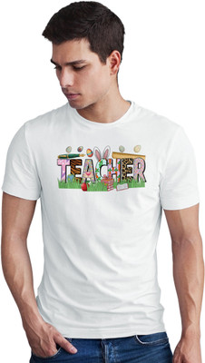 Seek Buy Love Graphic Print Men Round Neck White T-Shirt