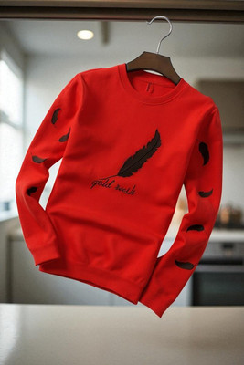 Autna Printed Men Round Neck Red T-Shirt