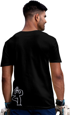 Fighterhero Printed Men Round Neck Black T-Shirt