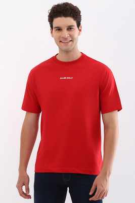 Allen Solly Printed Men Crew Neck Red T-Shirt