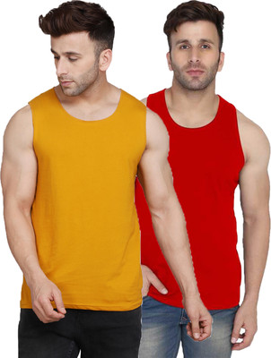 SLOWLORIS Solid Men Scoop Neck Multicolor T-Shirt