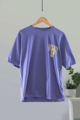 VITON Graphic Print Men Round Neck Purple T-Shirt