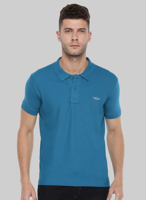 Force NXT Solid Men Polo Neck Purple T-Shirt