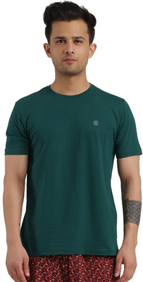 Bumchums Solid Men Round Neck Blue, Black, Dark Green, White, Purple, Dark Blue, Green, Grey T-Shirt