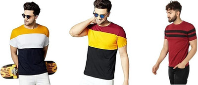 ATTITUDE START OF FASHION Printed Men Round Neck Multicolor T-Shirt