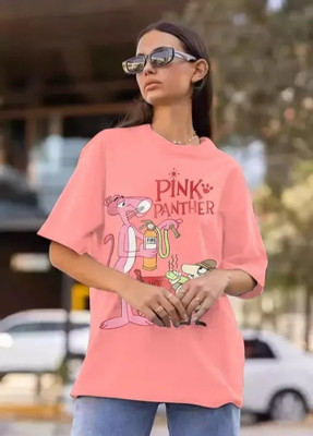 BUJJAWAL Printed Women Round Neck Reversible Pink T-Shirt