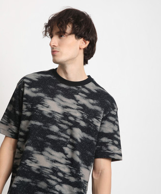THE BEAR HOUSE Printed Men Round Neck Grey T-Shirt