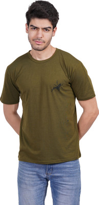 Styvibe Printed, Typography Men Round Neck Black T-Shirt