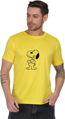 ARTIYAN Graphic Print Men Round Neck Yellow T-Shirt