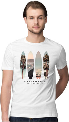 KRYONIX Printed Men Round Neck White T-Shirt