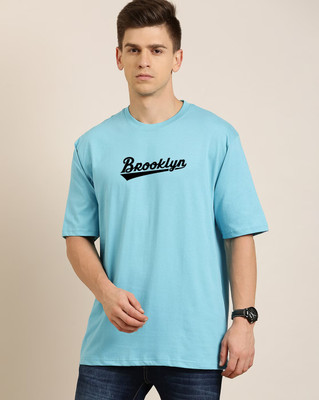 CHITRAA STYLE Printed Men Round Neck Light Blue T-Shirt