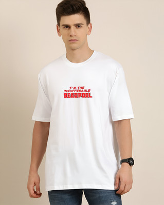 JP Creation Printed Men Round Neck White T-Shirt