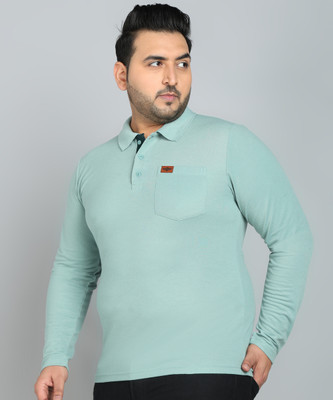 METRONAUT Solid Men Polo Neck Light Green T-Shirt