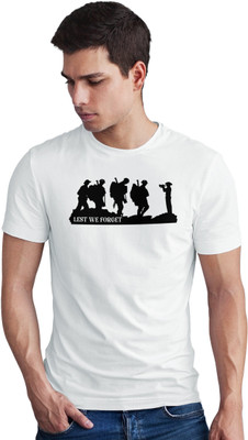 Seek Buy Love Printed Men Round Neck White T-Shirt