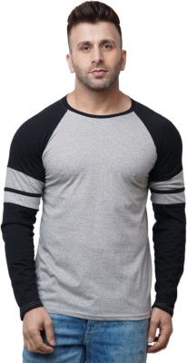 Zoby Solid Men Round Neck Grey T-Shirt