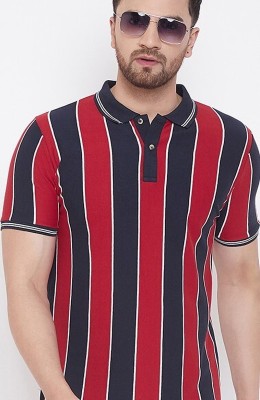 Austin Wood Striped Men Polo Neck Multicolor T-Shirt