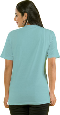 SHAUN Self Design Women Round Neck Multicolor T-Shirt