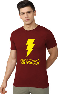 RULEDBYSUN Printed Men Round Neck Maroon T-Shirt