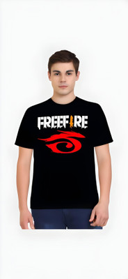 Royal Creations By Rv Printed Men Round Neck Black T-Shirt