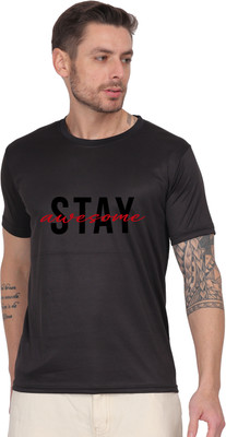 VENIWALSTUDIO TREND Graphic Print Men Round Neck Black T-Shirt