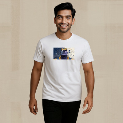 Rimore Clothing Graphic Print Men Round Neck White T-Shirt