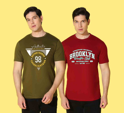 WOOSTRO Graphic Print Men Round Neck Multicolor T-Shirt