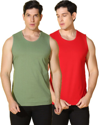 WOOSTRO Solid Men Scoop Neck Multicolor T-Shirt