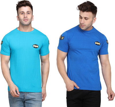 Blisstone Solid Men Round Neck Light Blue, Blue T-Shirt