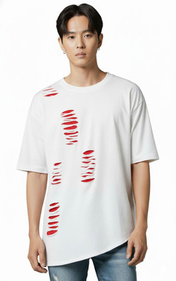 A2R FASHION Solid Men Round Neck White T-Shirt