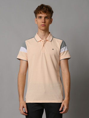 KILLER Solid Men Polo Neck Pink T-Shirt
