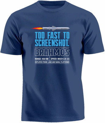 Luv My India Printed Couple Round Neck Blue T-Shirt