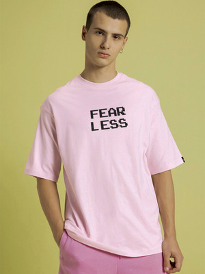 BEWAKOOF Graphic Print Men Round Neck Pink T-Shirt