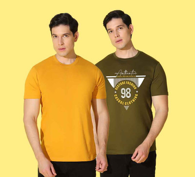 WOOSTRO Graphic Print Men Round Neck Multicolor T-Shirt