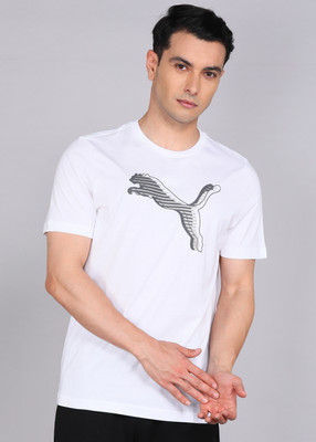 PUMA Printed Men Crew Neck White T-Shirt
