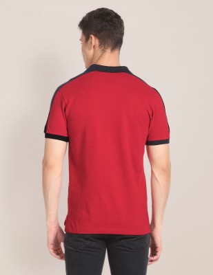 U.S. POLO ASSN. Solid Men Round Neck Red T-Shirt