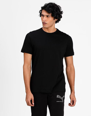 RULEDBYSUN Solid Men Round Neck Black T-Shirt