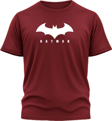 Jazira Graphic Print Men Round Neck Maroon T-Shirt