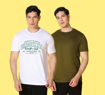 WOOSTRO Typography Men Round Neck Multicolor T-Shirt